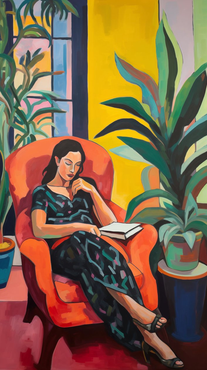 Donna su una sedia stile Matisse da F. Abderrahim