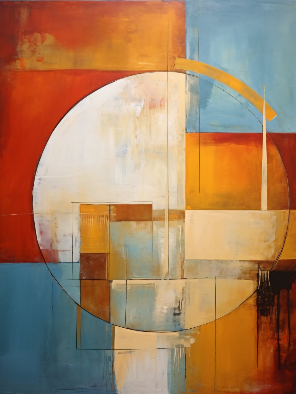 Forme circolari, pittura astratta da F. Abderrahim