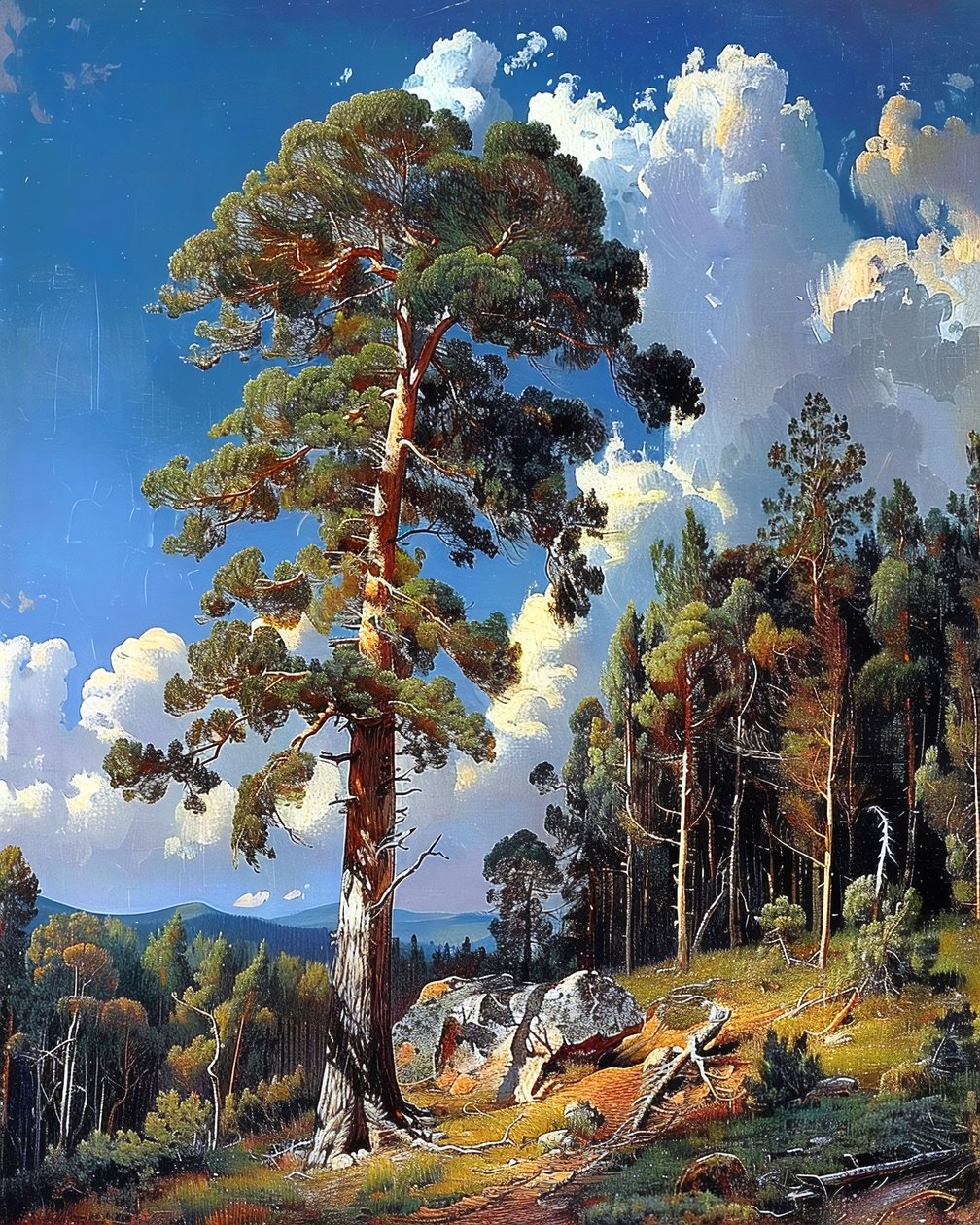 Paesaggio con scogliere rocciose e foresta, stampe personalizzate con cornice da F. Abderrahim