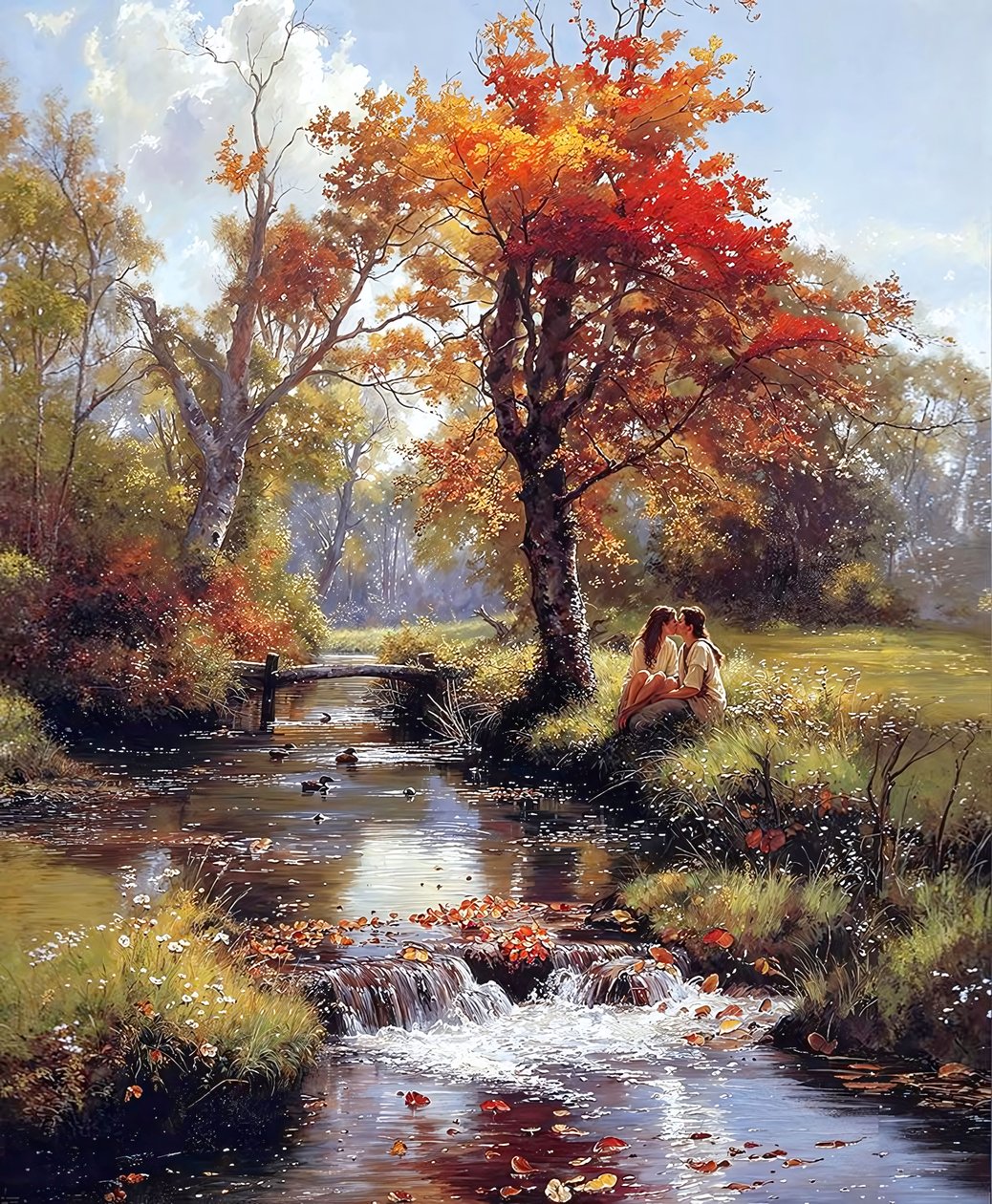 Un quadro romantico in mezzo alla natura pittoresca, stampe su tela online da F. Abderrahim