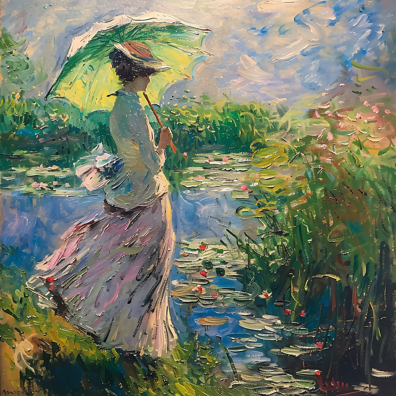 Ragazza vestita in natura, Profumo di vita, XIX secolo, stampe d