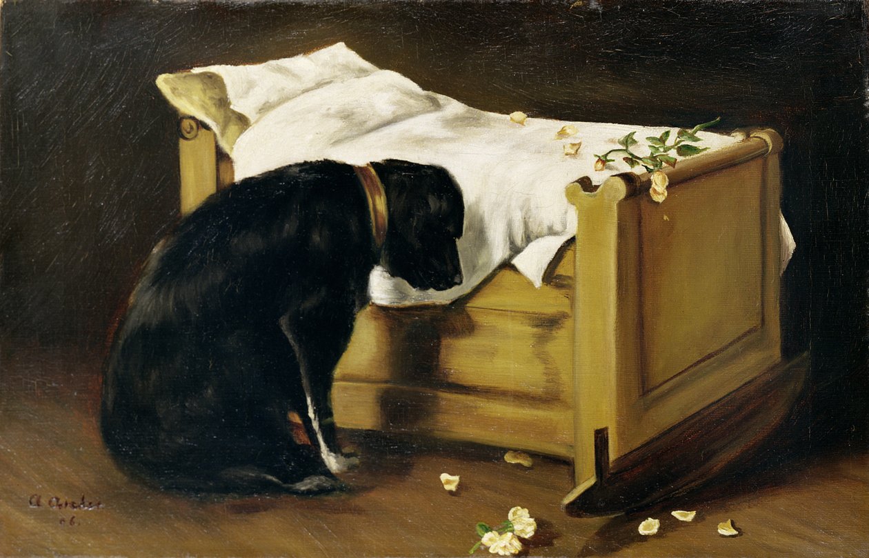 Cane in Lutto per il Suo Piccolo Padrone, 1866 da A. Archer