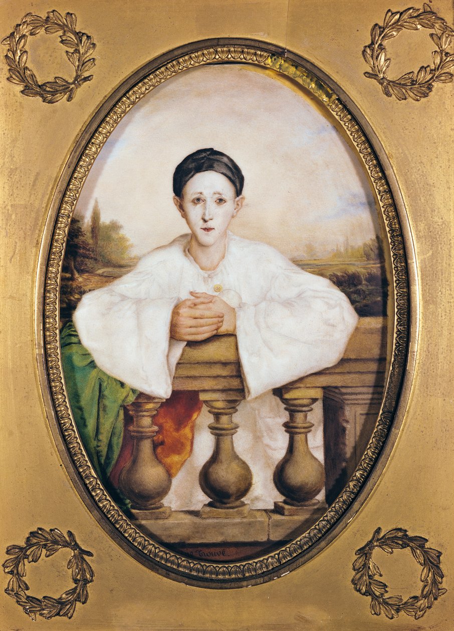 Ritratto di Gaspard Deburau come Pierrot, c.1815 da A. Trouve