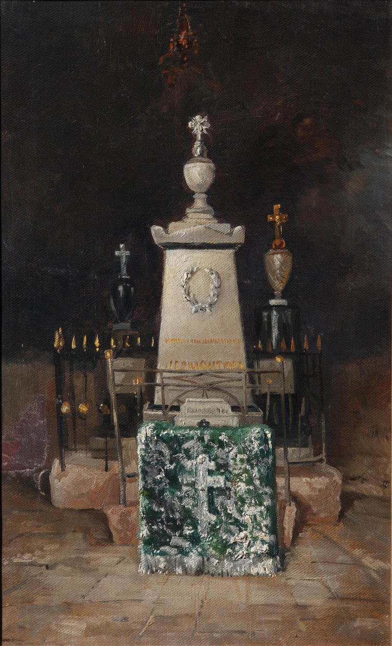Lapide di Lermontov a Tarkhany, 1883 da A.S. Mezentsov