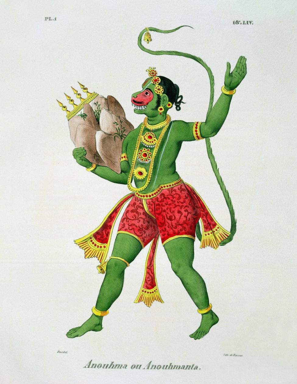 Hanuman, inciso da de Racinet da A. Geringer