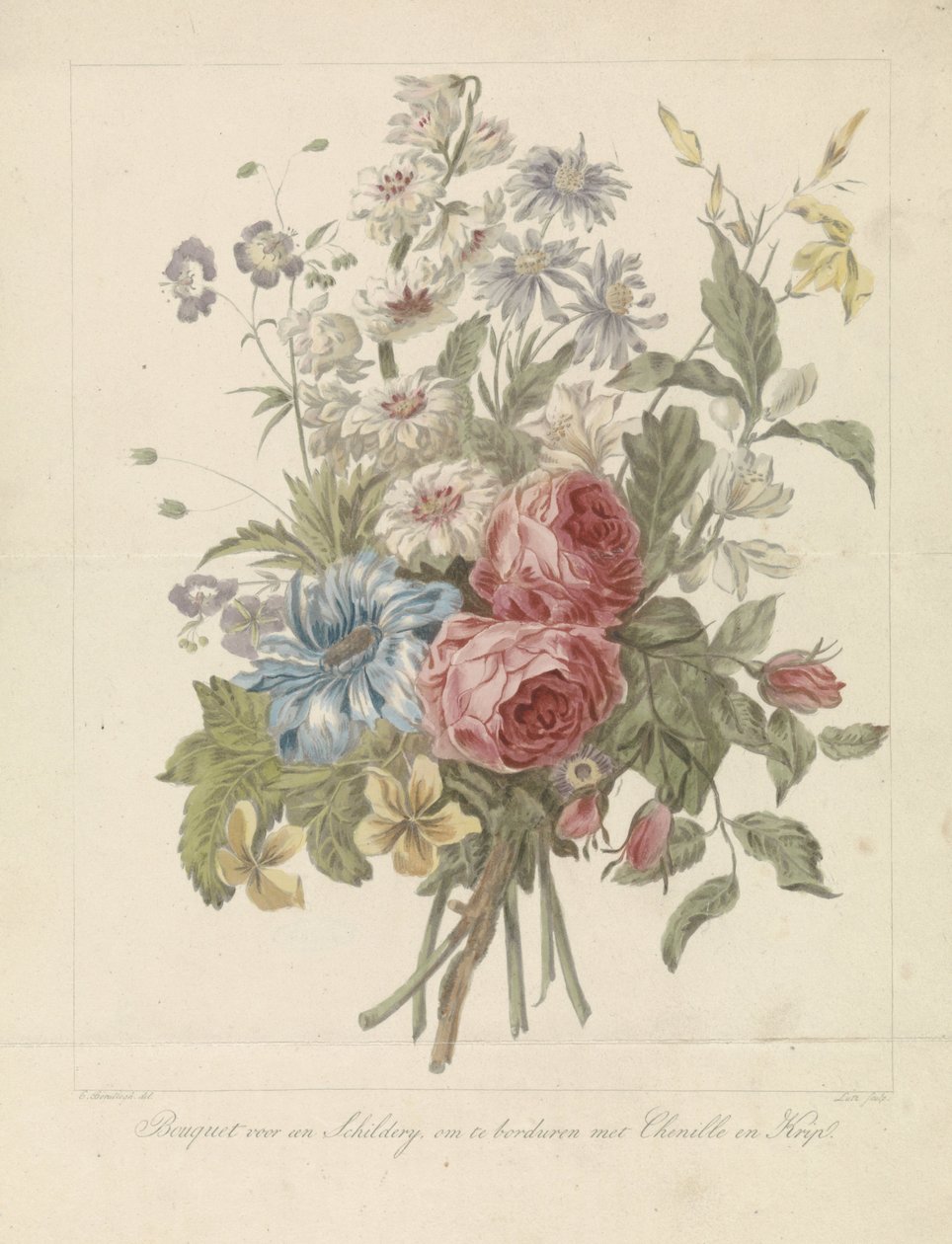 Bouquet, Modello per Ricamo da A. Lutz