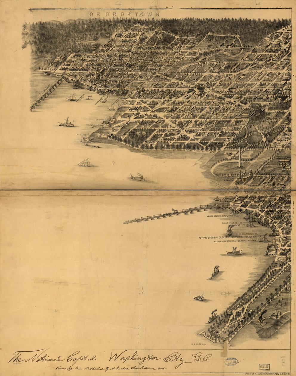 La capitale nazionale, Washington City, D.C. da A. Sachse and Co.
