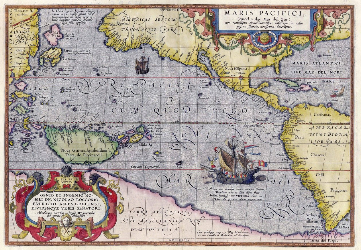 Maris Pacifici da Abraham Ortelius