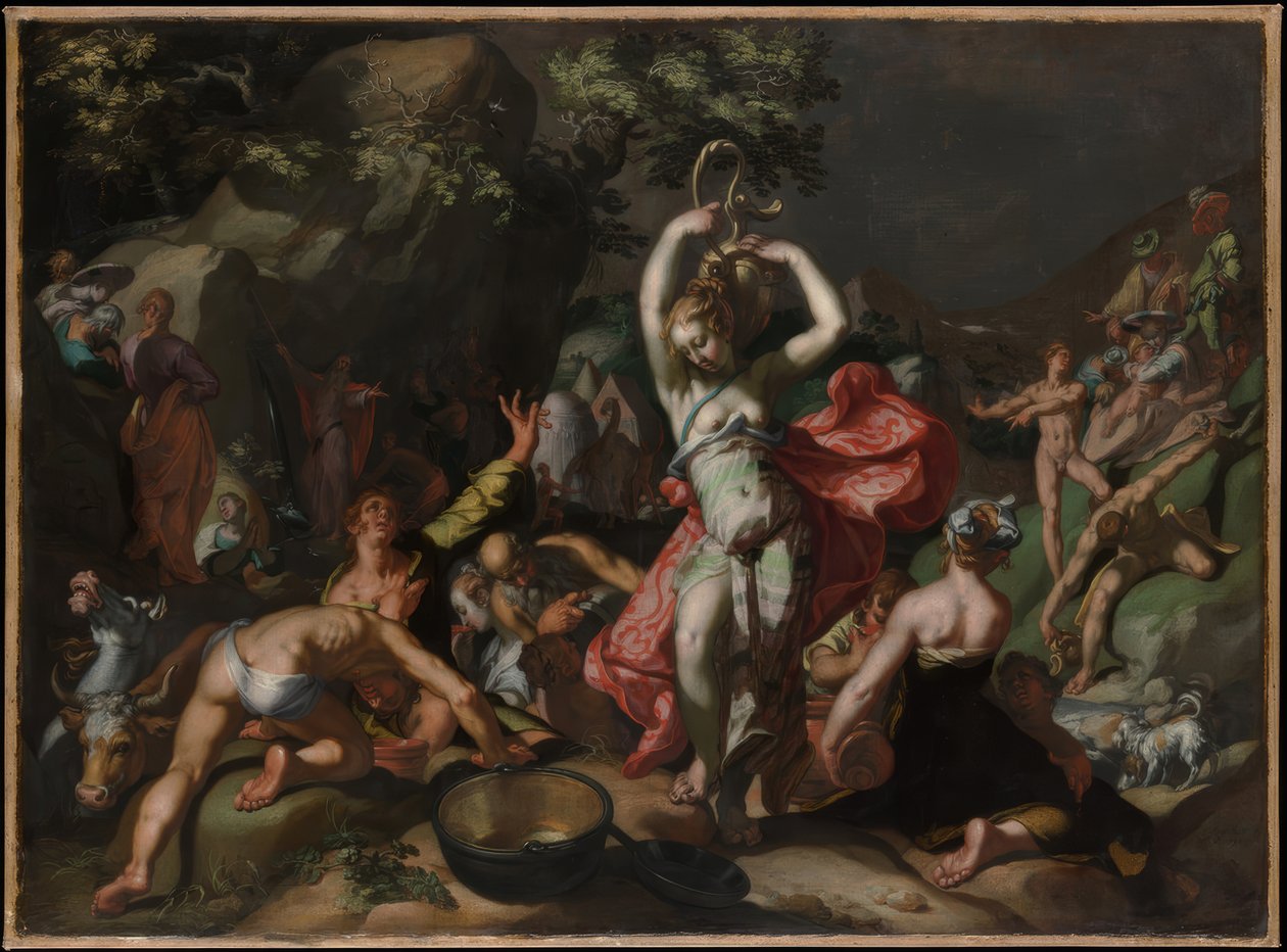 Mosè colpisce la Roccia da Abraham Bloemaert