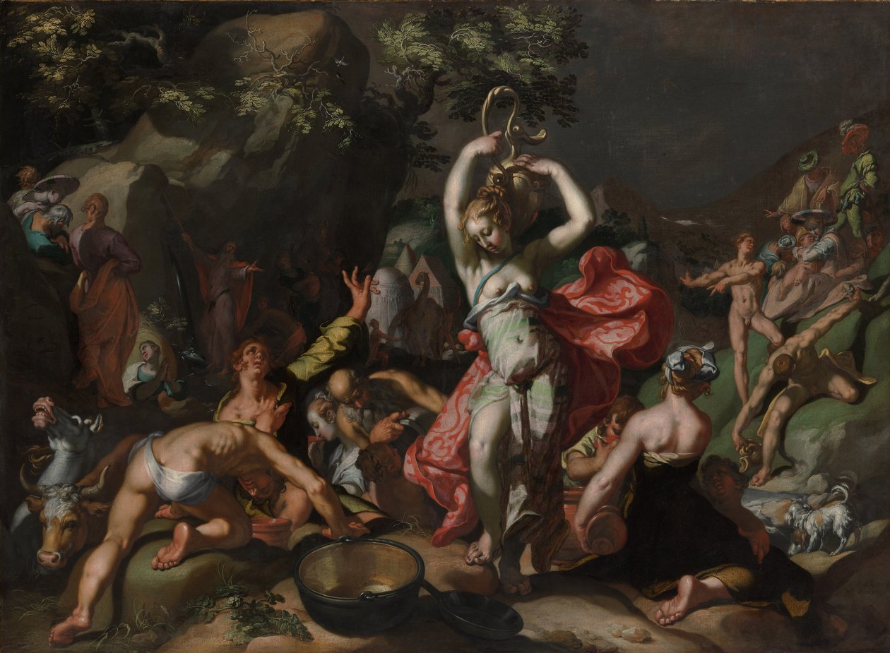 Mosè colpisce la roccia da Abraham Bloemaert