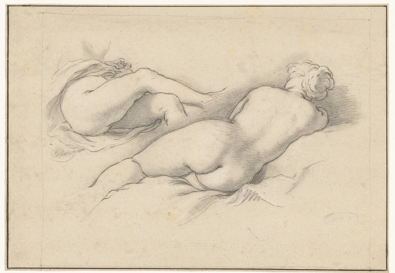 Studi di un nudo femminile reclinato da Abraham Bloemaert