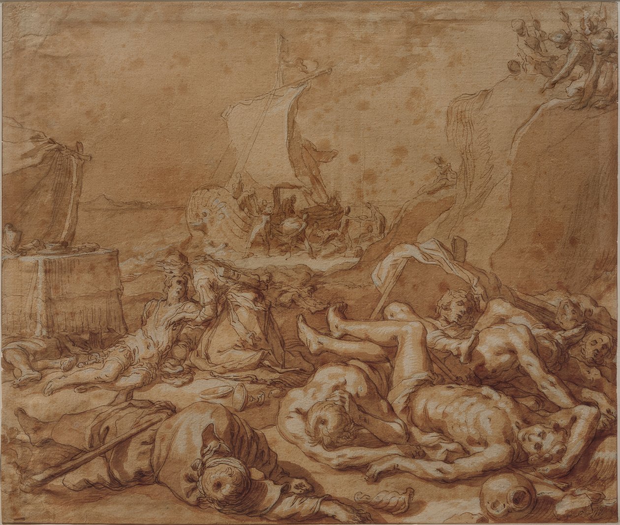 Teagene e Cariclea dopo il naufragio da Abraham Bloemaert