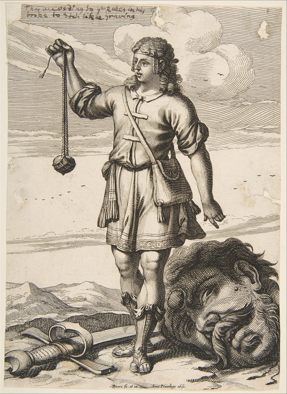 Davide con la testa di Golia, 1651 da Abraham Bosse