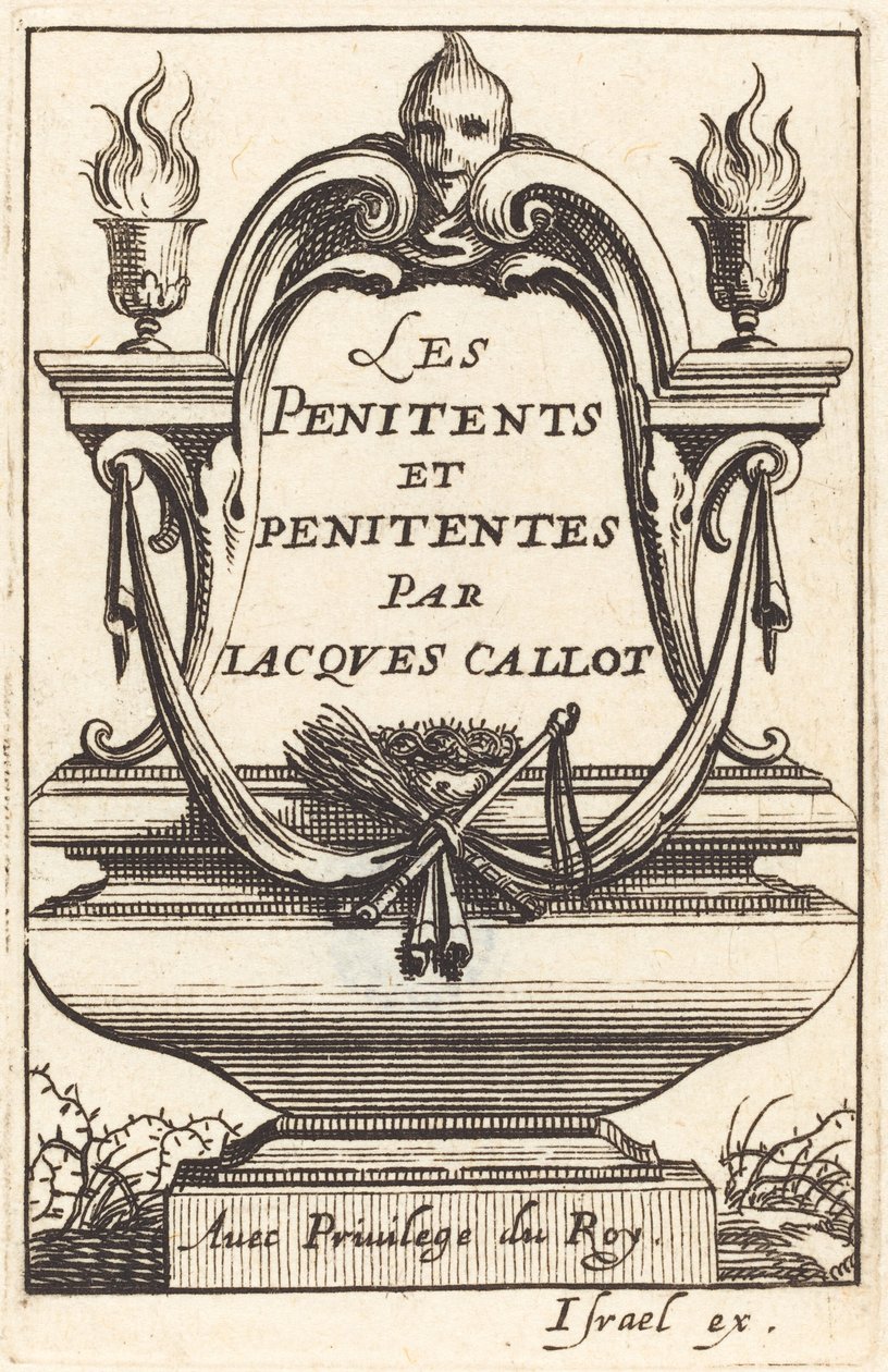 Frontespizio per "I Penitenti" di Callot da Abraham Bosse