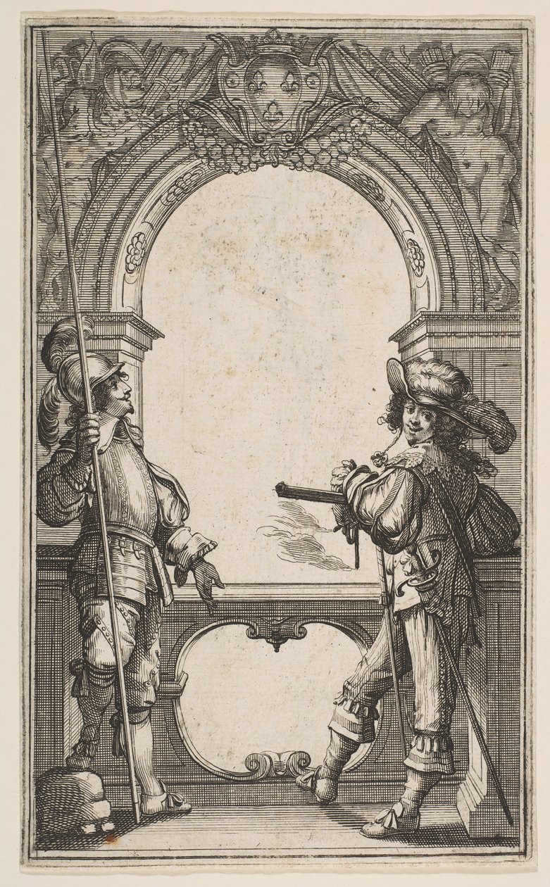 Frontespizio a Les Gardes Françaises, 1632 da Abraham Bosse