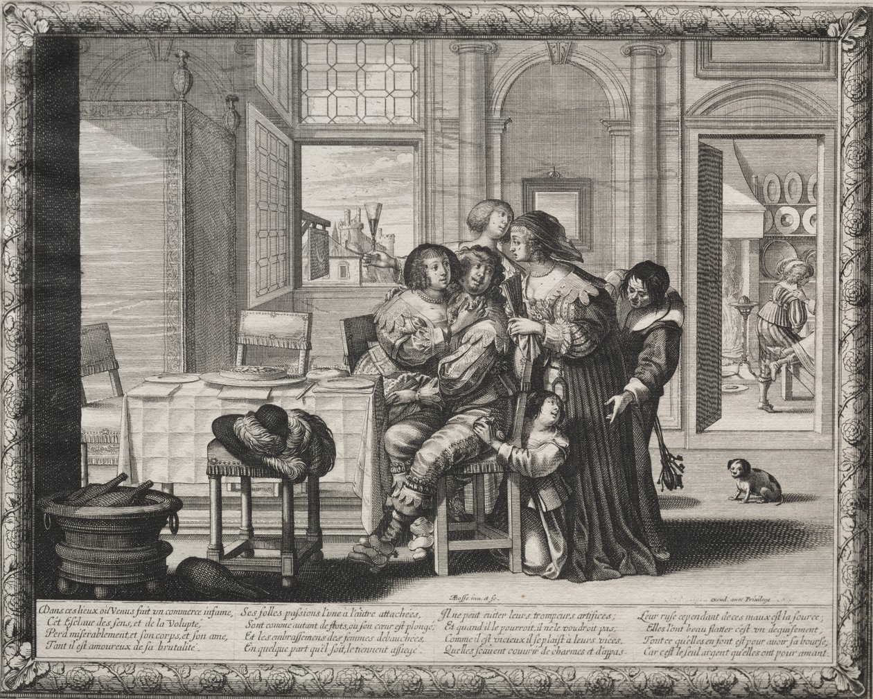 Il figliol prodigo: vita dissoluta, 1635 da Abraham Bosse