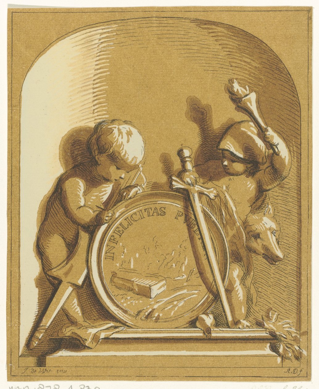 Allegoria con due putti da Abraham Delfos