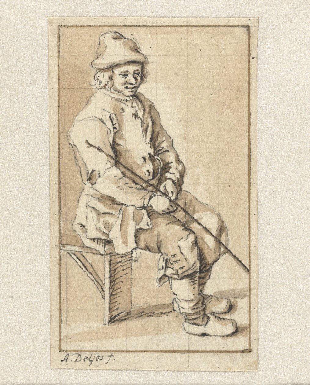 Uomo seduto da Abraham Delfos