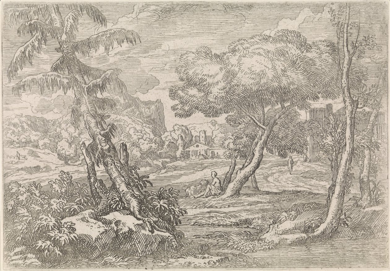 Paesaggio boscoso da Abraham Genoels