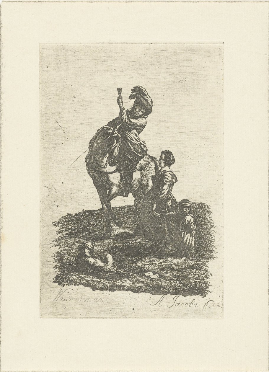 Cavaliere a cavallo da Abraham Jacobi