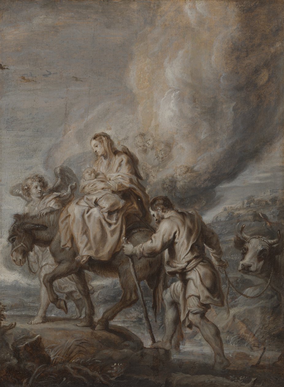 La fuga in Egitto da Abraham Jansz. van Diepenbeeck