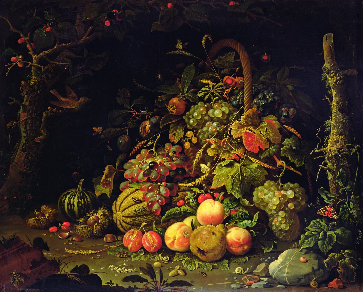 Cesto di frutta da Abraham Mignon