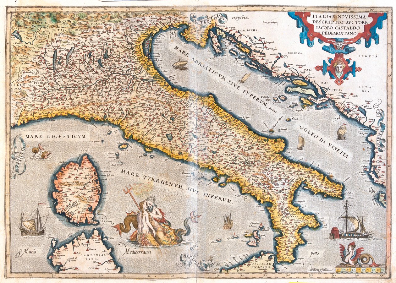 Italia da Abraham Ortelius
