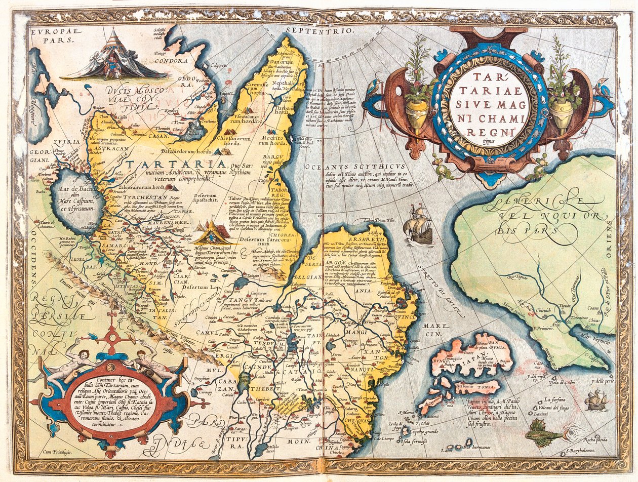 Russia nord-orientale da Abraham Ortelius