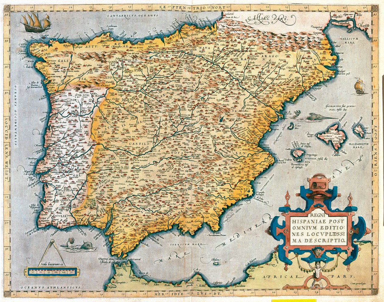 Spagna, Portogallo da Abraham Ortelius
