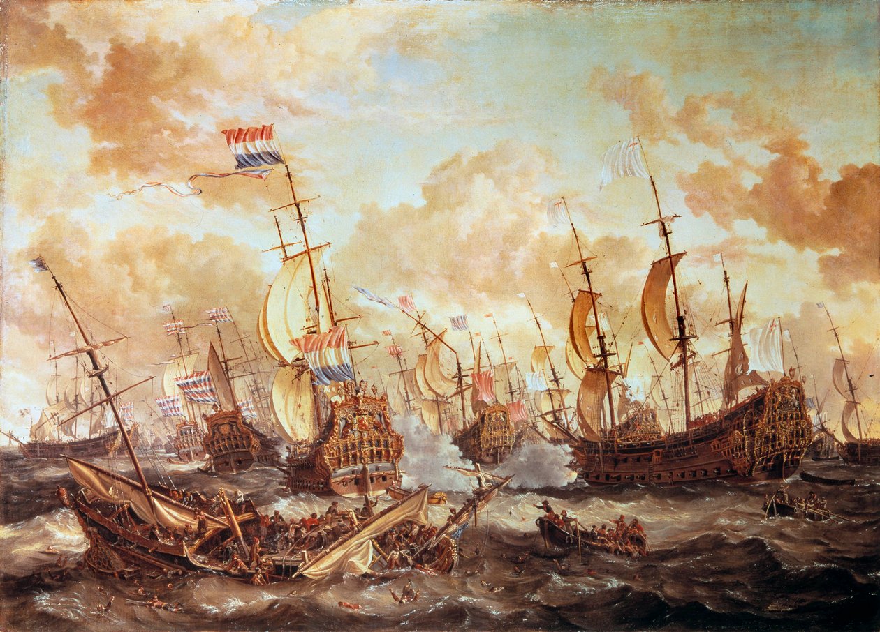La battaglia dei quattro giorni da Abraham Storck