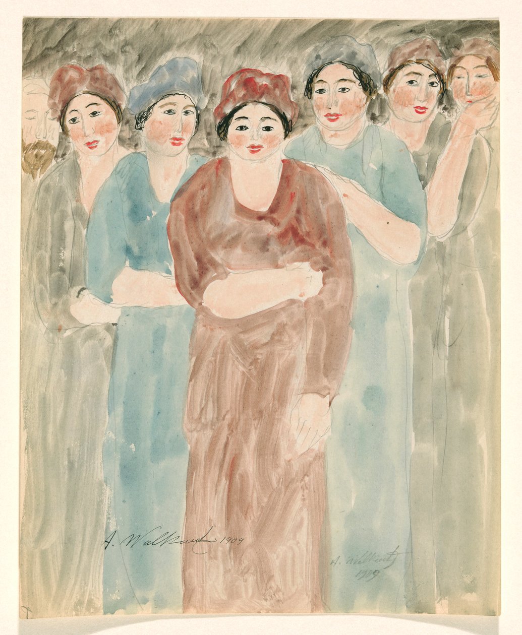 Donne in piedi da Abraham Walkowitz