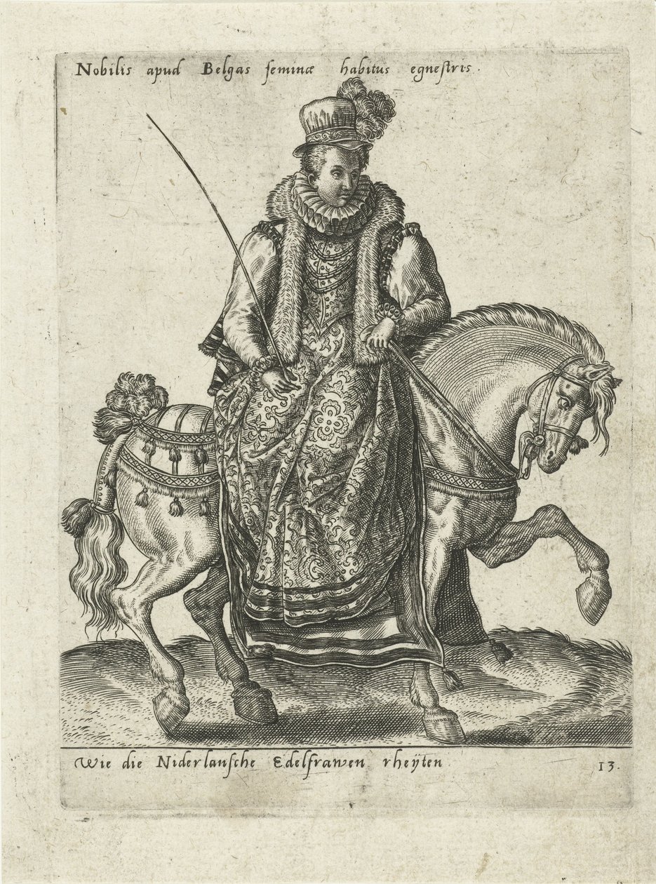 Nobile olandese a cavallo da Abraham de Bruyn (attributed to)