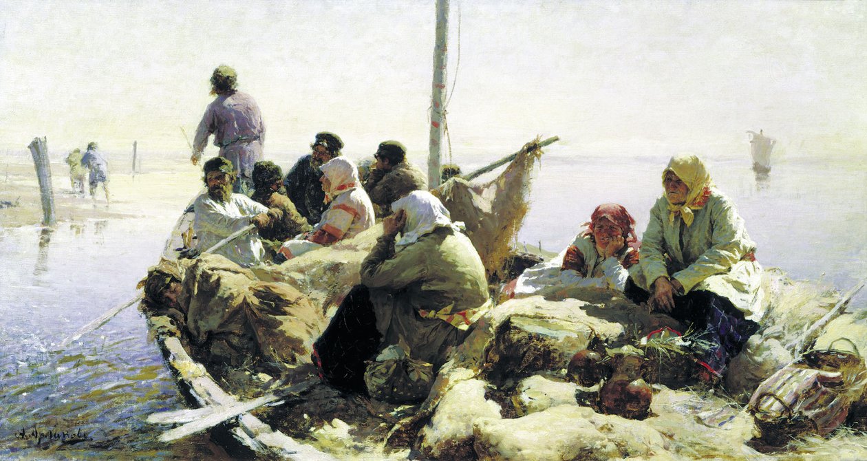 Lungo il fiume Oka da Abram Efimovich Arkhipov