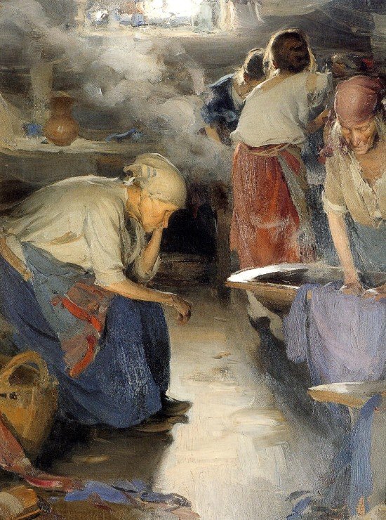 Le lavandaie da Abram Efimovich Arkhipov
