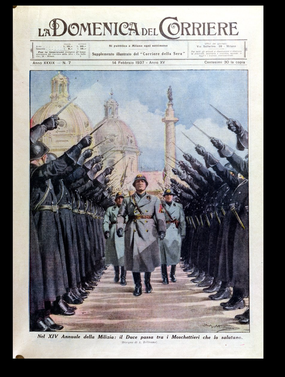 Benito Mussolini (1883-1945) che Passa in Rassegna la Milizia, da 