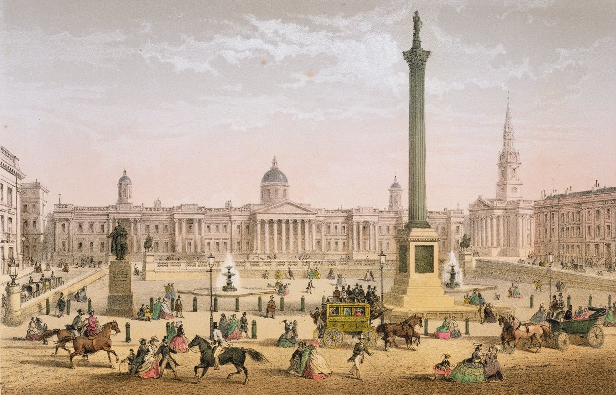 Piazza Trafalgar, c.1862 da Achille Louis Martinet