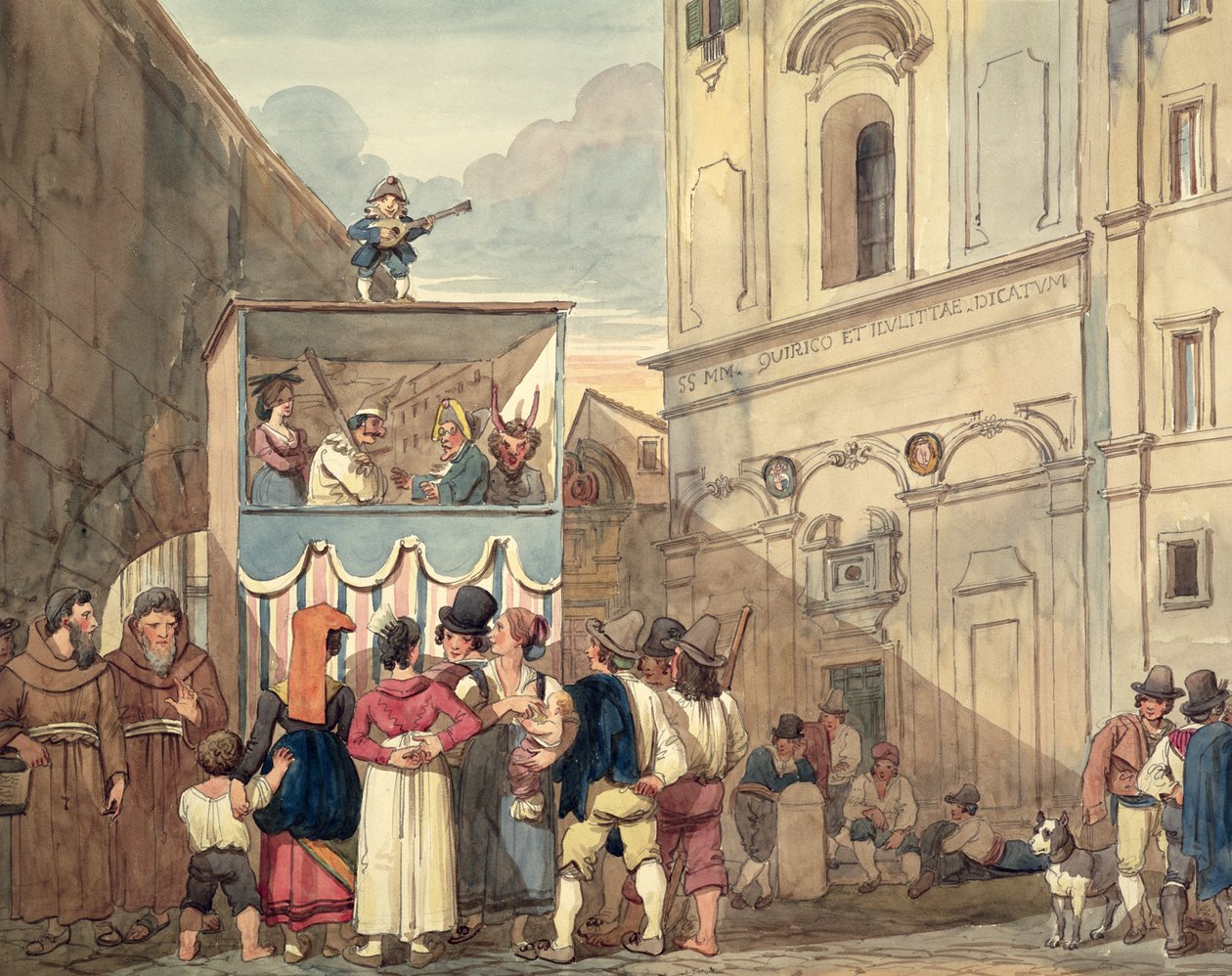 Il teatro dei burattini da Achille Pinelli