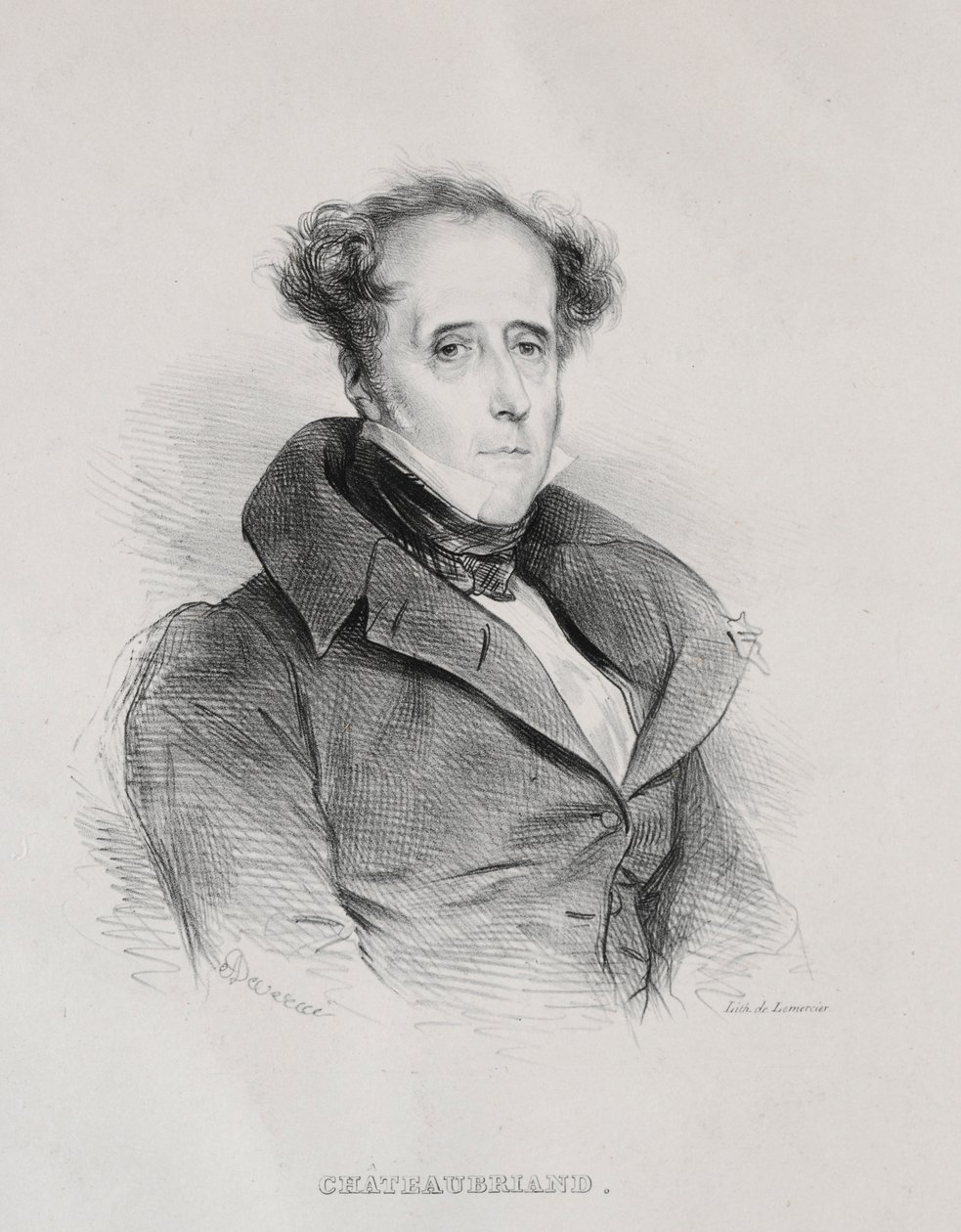 François René Auguste Vicomte de Chateaubriand da Achille Devéria