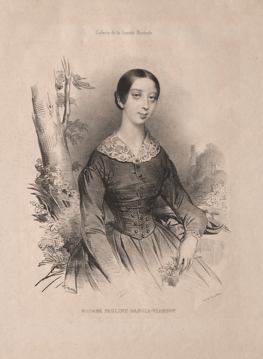 Madame Pauline Garcia-Viardot, 1840 da Achille Devéria