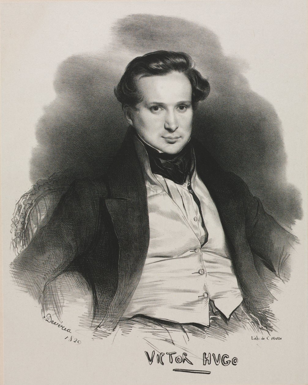 Victor Hugo, 1829 da Achille Devéria