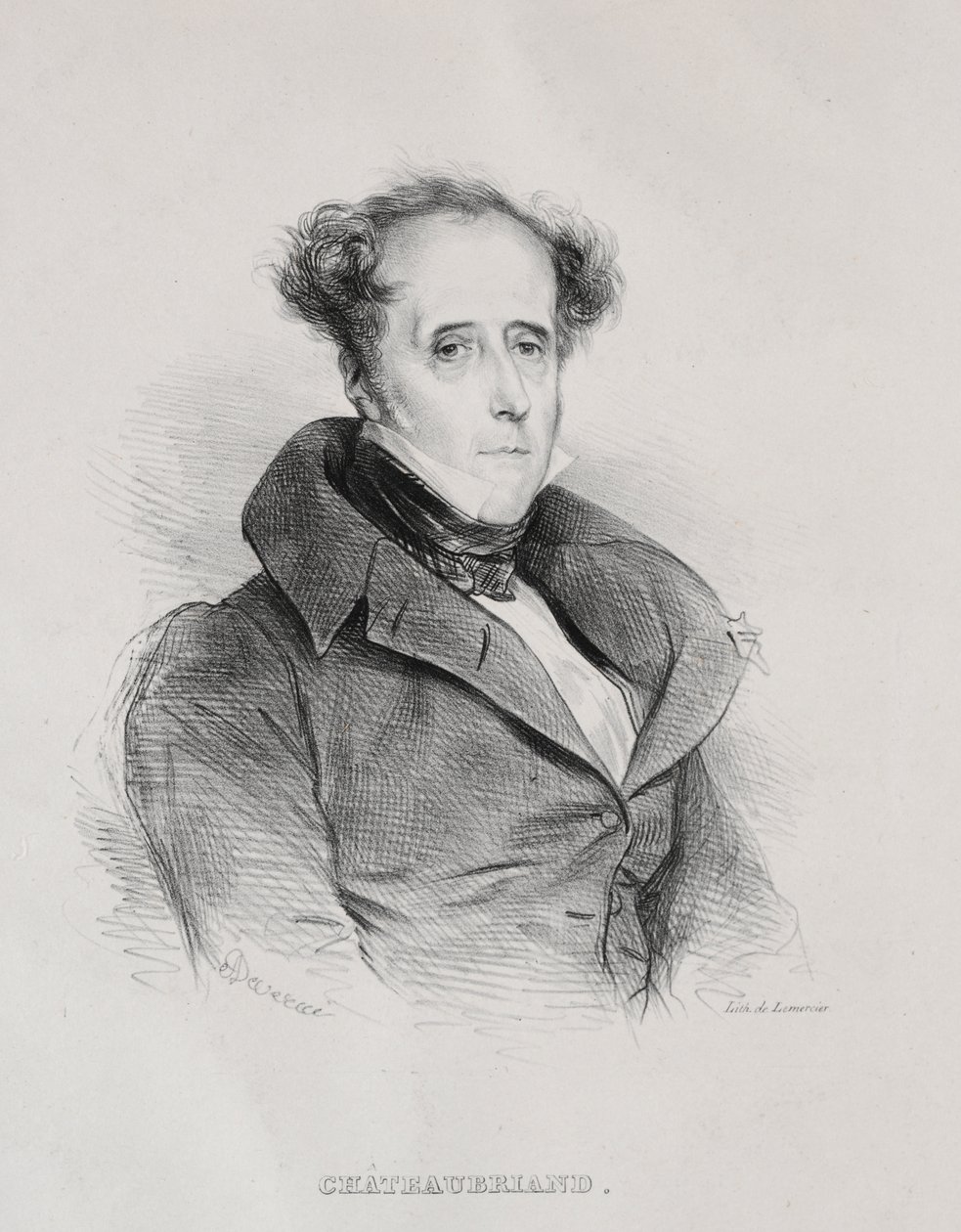François René Auguste Victome de Chateaubriand da Achille Devéria