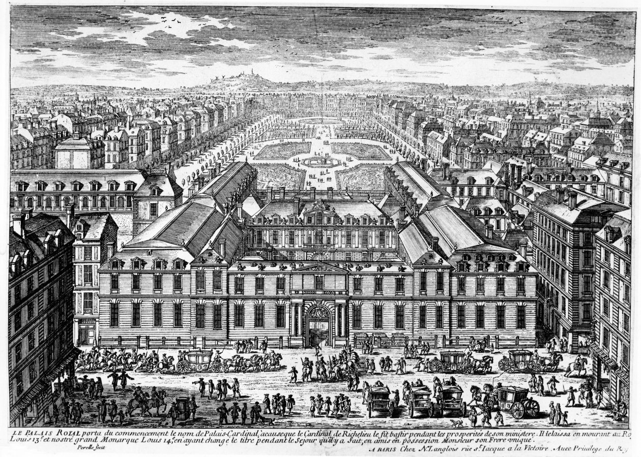 Il Palais-Royal, Parigi, c. 1680 da Adam Perelle
