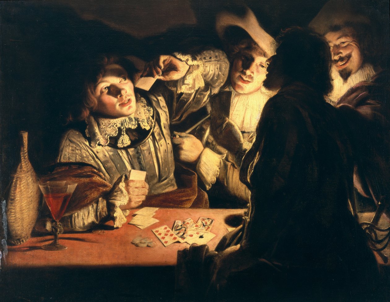 I giocatori di carte, c.1620s da Adam de Coster