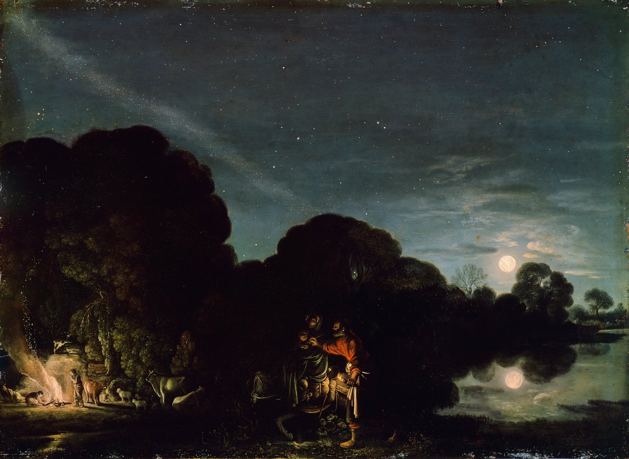La fuga in Egitto da Adam Elsheimer