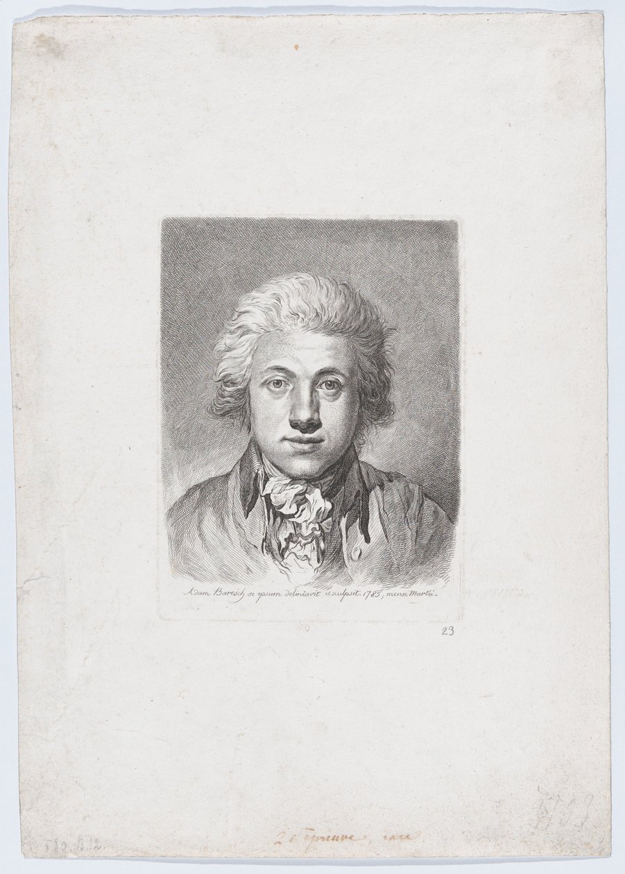 Autoritratto, 1785 da Adam von Bartsch