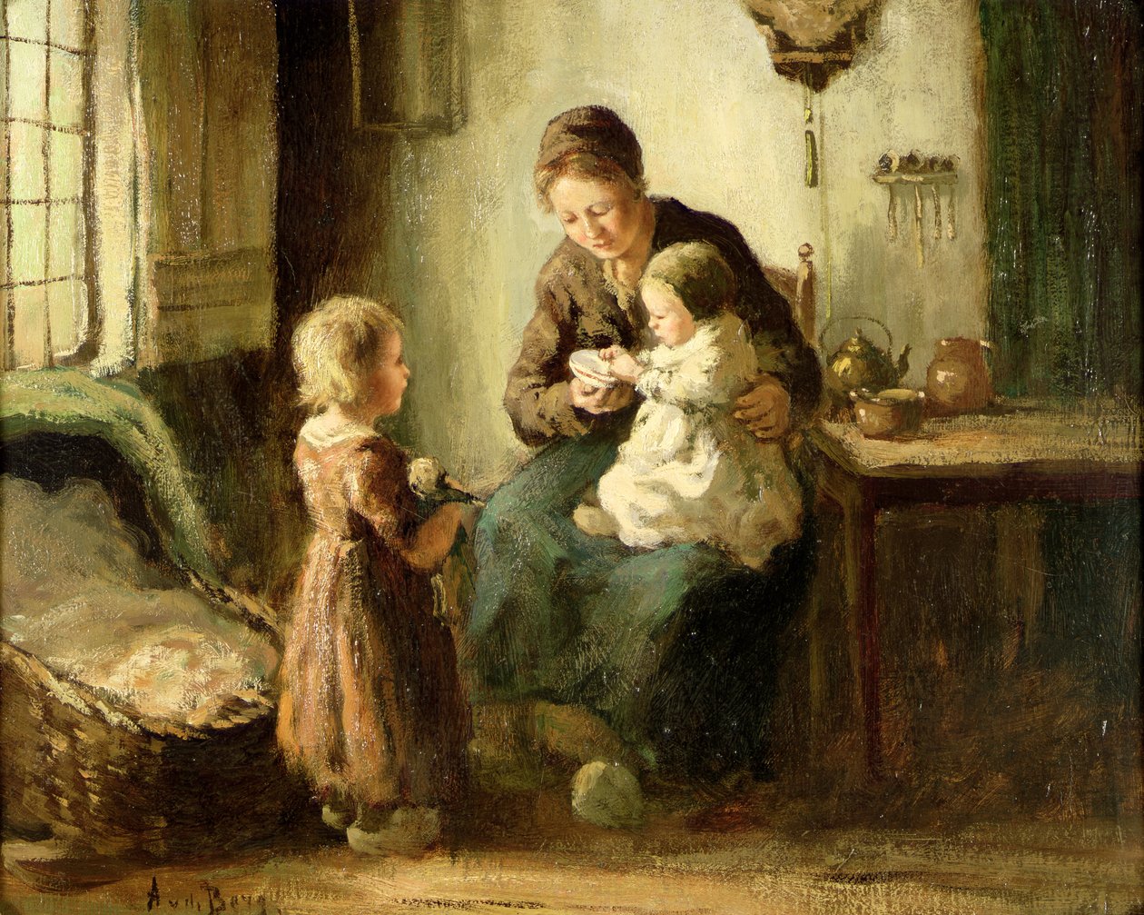 Giocando con il bambino da Adolf Julius Berg
