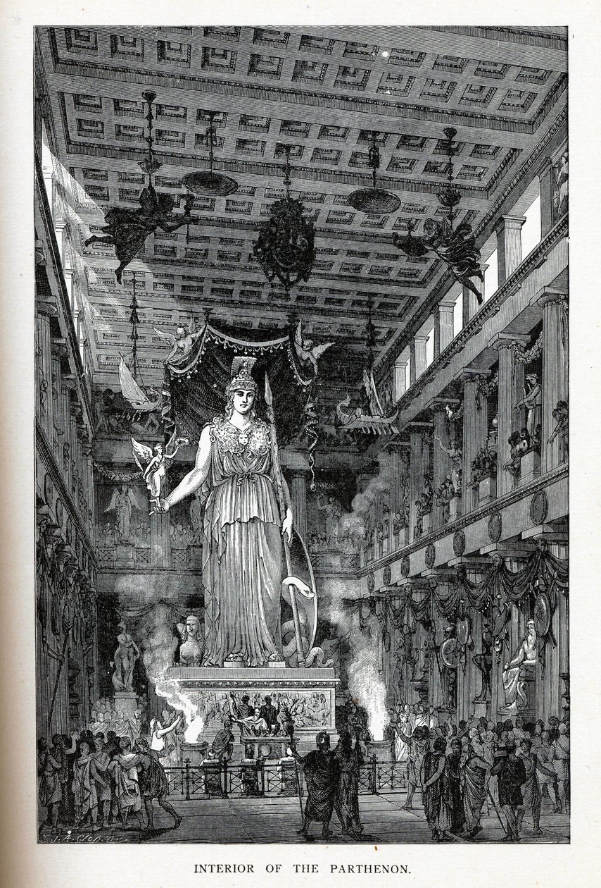 Interno del Partenone, 1882 da Adolf Closs