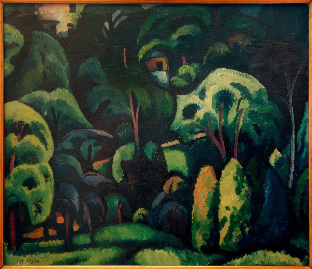 A.Erbslöh, Grande parco a Calenberg / Dipinto, 1912 da Adolf Erbslöh
