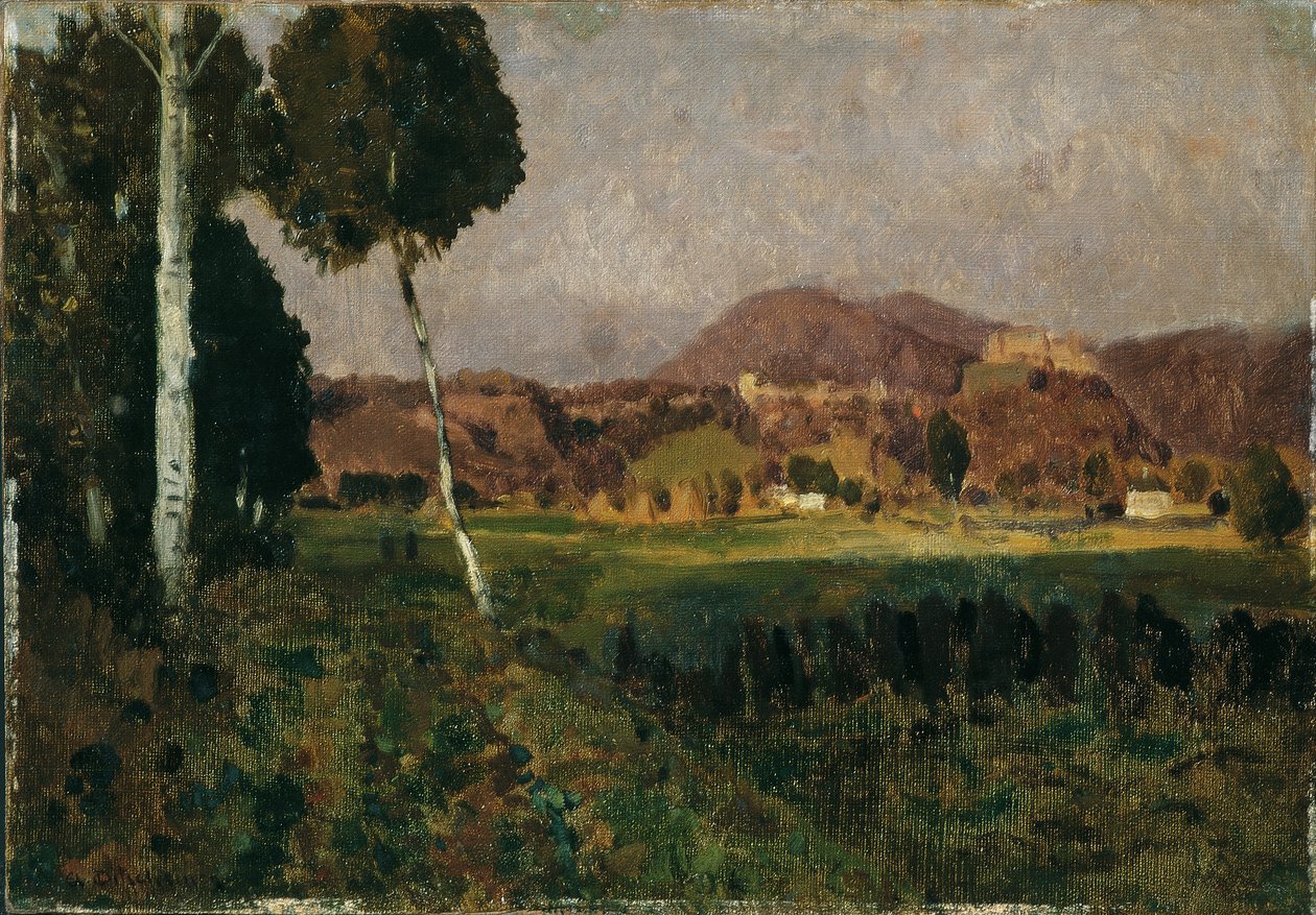 Castello di Hohensalzburg con Gaisberg da Adolf Gustav Ditscheiner
