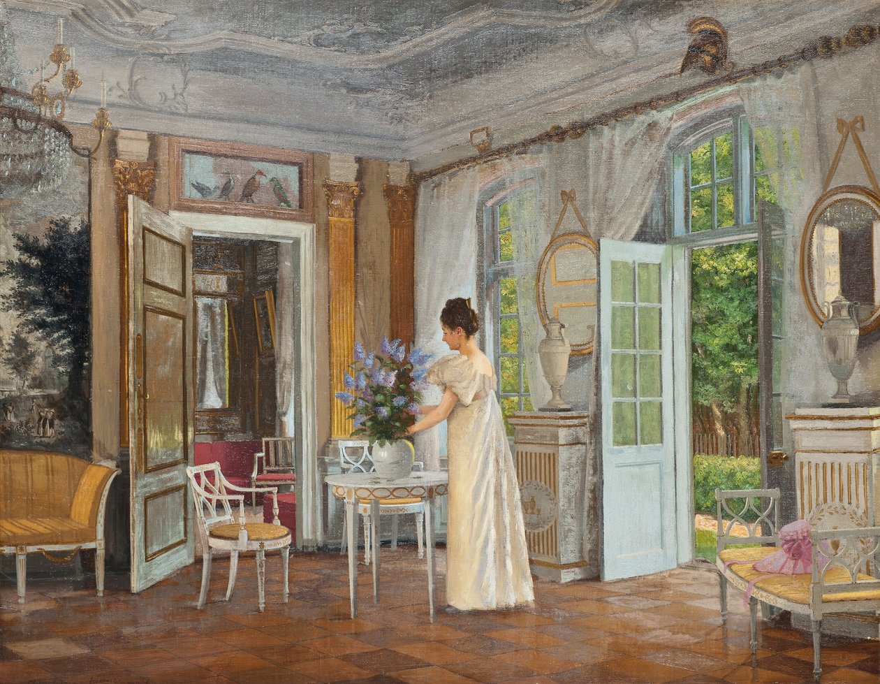 Sistemando i Fiori Estivi da Adolf Heinrich Hansen
